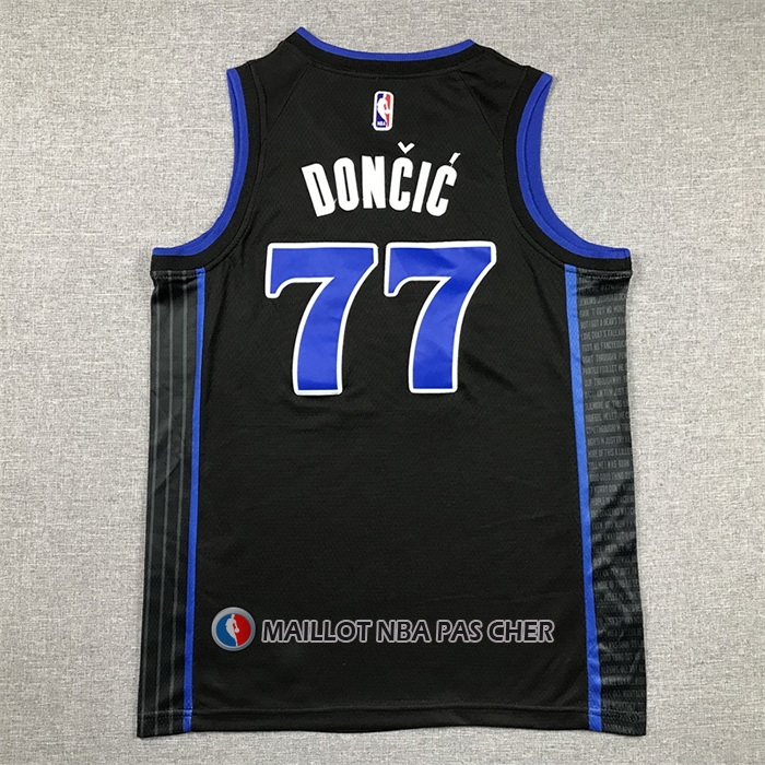 Maillot Enfant Dallas Mavericks Luka Doncic NO 77 Ville 2023-24 Bleu